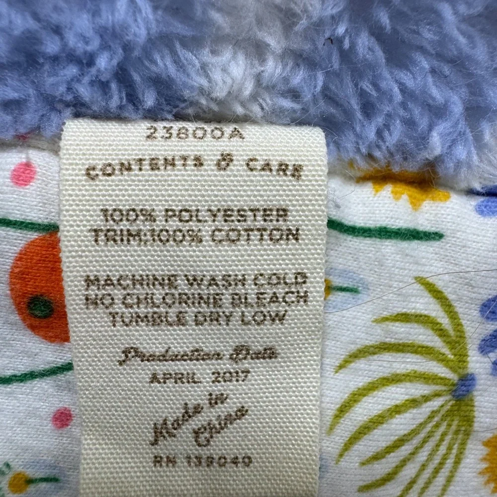 Matilda Jane Throw Blanket Botanical Striped Fleece Ruffle Floral 60